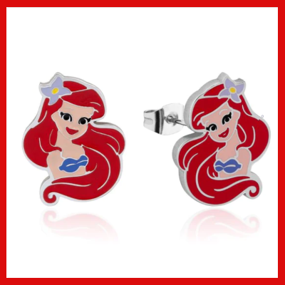 Gifts Actually - Disney Ariel (Little Mermaid) Enamel Stud Earrings