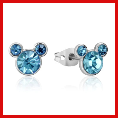 Gifts Actually - Disney Mickey - March Birthstone Stud Earrings