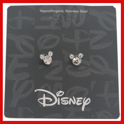 Gifts Actually - Disney Mickey - April Birthstone Stud Earrings - shown in packaging