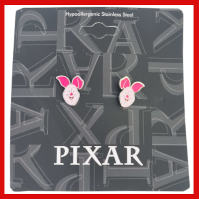Gifts Actually - Disney Piglet (Winnie the Pooh) Enamel Stud Earrings with packageing