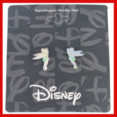 Gifts Actually - Disney Tinkerbell (Peter Pan)  Enamel Stud Earrings withpackageing