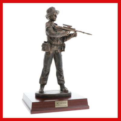 Gifts Actually - Australian Army Figurine -  Female Recruit - Front Right View