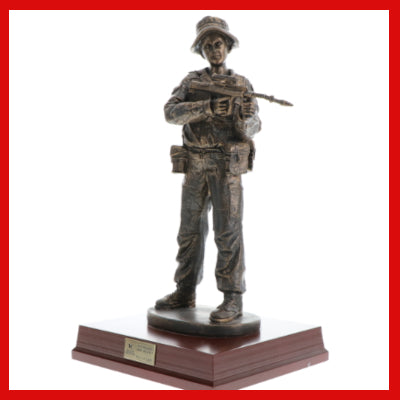 Gifts Actually - Australian Army Figurine -  Female Recruit - Front view