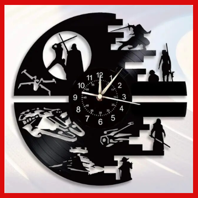 Gifts Actually - Star Wars Clock (Death Star) - Laser Vinyl Cut