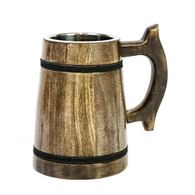 Gifts Actually - Handcrafted Spartan Inspired Beer Mug –  Recycled Wood