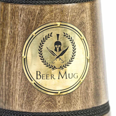 Gifts Actually - Handcrafted Spartan Inspired Beer Mug –  Recycled Wood