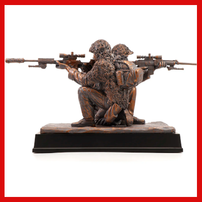 Gifts Actually - Australian Army Figurine - Australian Sniper Pair Back view