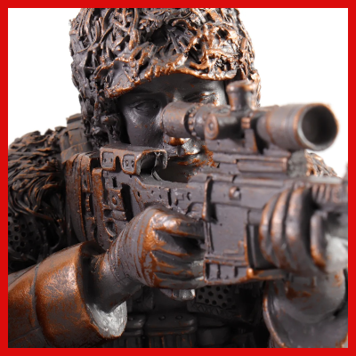 Gifts Actually - Australian Army Figurine - Australian Sniper Pair - closeup