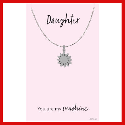 Gifts Actually - Necklace - Pewter - Daughter - You are my Sunshine - Necklace