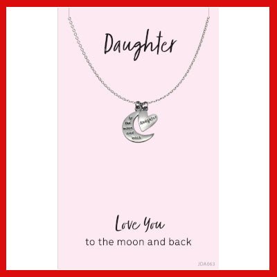 Gifts Actually - Necklace - Pewter - Daughter - To  the Moon Back - Necklace