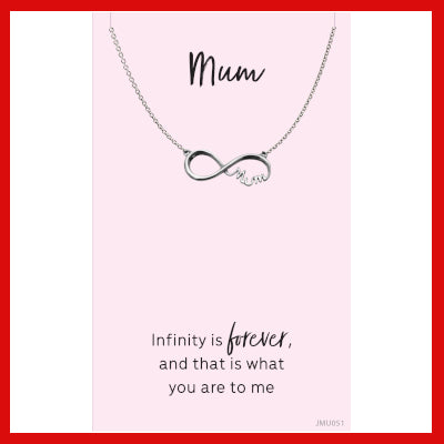 Gifts Actually - Necklace - Pewter - Mum - Infinity is Forever  -  Necklace