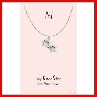 Gifts actually - Necklace - Pewter - Pets - True love has four paws - Necklace