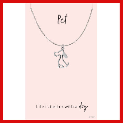 Gifts Actually - Necklace - Pewter - Pets (Dog) - Life is Better with a Dog - Necklace