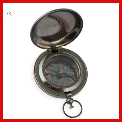 Gifts Actually - Replica Ross London- 45mm Pocket Compass - Alternate top view
