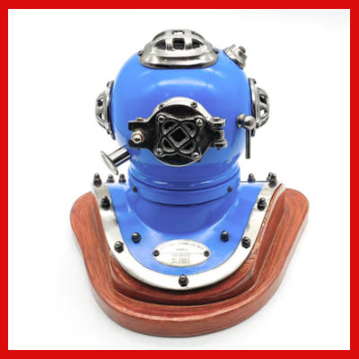 Gifts Actually - US Navy Mark V Diving Helmet Miniature 230mm - Blue