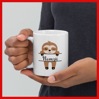 Gifts Actually - Sloth -Multislacking - Personalised ceramic mug