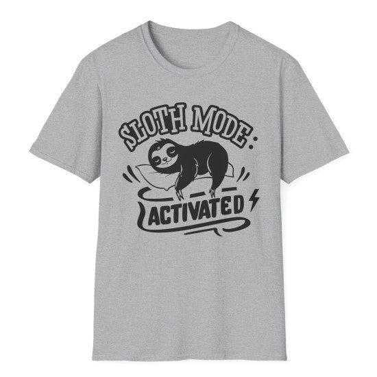 Gifts Actually - Unisex Softstyle T-Shirt - Sloth Mode Activated - Sport Grey