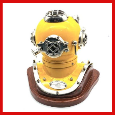 Gifts actually - US Navy Mark V Diving Helmet Miniature 230mm - Yellow