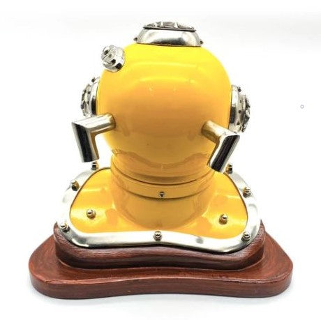 Gifts actually - US Navy Mark V Diving Helmet Miniature 230mm - Yellow - Back View