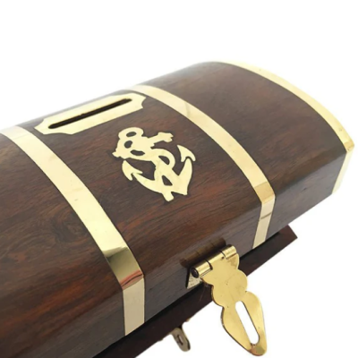 Gifts Actually - Wooden Treasure Chest Money Box