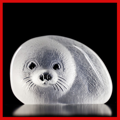 Gifts Actually - Mats Jonasson Crystal - Baby Seal Sculpture (33303)