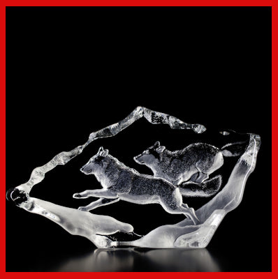 Gifts Actually - Mats Jonasson Crystal - Wolves (33599). 