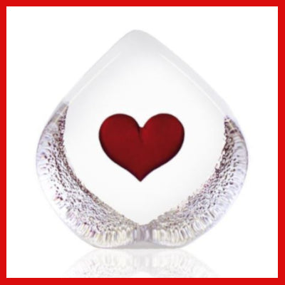 Gifts Actually - Mats Jonasson Crystal - Red Heart (33772)