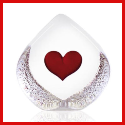 Gifts Actually - Mats Jonasson Crystal - Red Heart (33773)