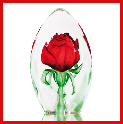 Gifts Actually - Mats Jonasson Crystal - Red Rose (33838).