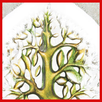 Gifts Actually - Mats Jonasson Crystal - Tree of Life Green - (Yggdrasil) (34040) - Close up