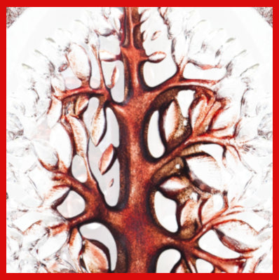 Gifts actually - Mats Jonasson Crystal - Tree of Life Red - (YGGDRASIL) (33980) -  Close up