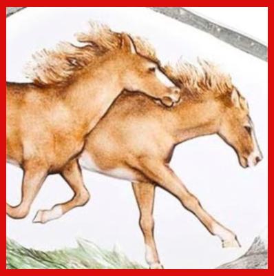 Gifts Actually. Mats Jonasson Crystal- Horses Galloping  (33716) - Hand painted. Close-up