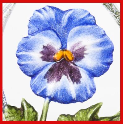 Gifts Actually - Mats Jonasson Crystal - Floral Fantasy - Pansy (Blue) (34216) Close-up