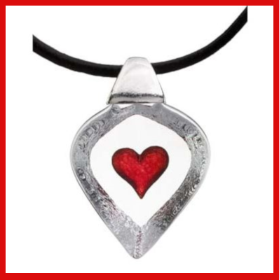 Gifts Actually - Mats Jonasson Crystal - Red Heart Pendant (84115)