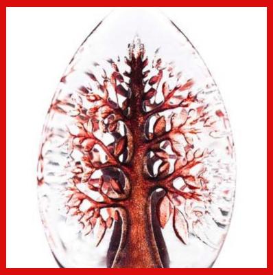 Gifts Actually - Mats Jonasson Crystal - Tree of Life Red - (YGGDRASIL) (88213) - Close up