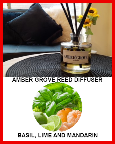 Gifts Actually - Amber Grove Reed Diffuser - Basil, Lime & Mandarin