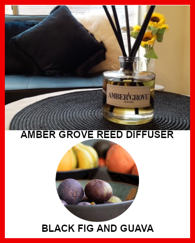 Gifts Actually - Amber Grove Reed Diffuser - Black Fig and Guava