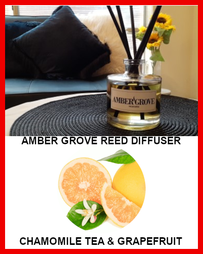 Gifts Actually - Amber Grove Reed Diffuser - Chamomile Tea & Grapefruit