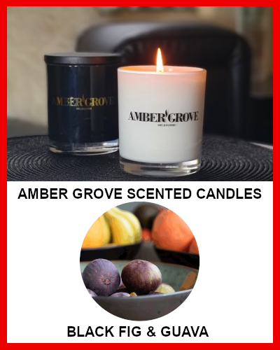 Gifts Actually - Amber Grove Soy Wax Candle - Black Fig and Guava