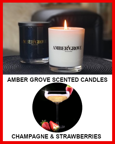Gifts Actually - Amber Grove Soy Wax Candle - Champagne Strawberries
