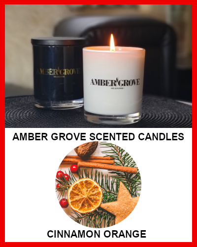 Gifts Actually - Amber Grove Soy Wax Candle - Cinnamon & Orange