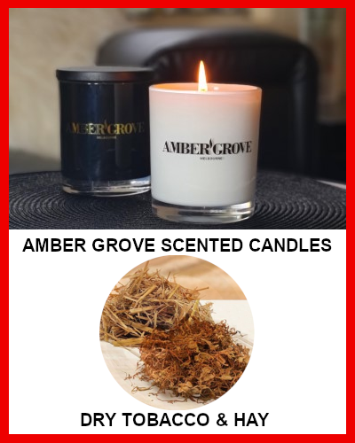Gifts Actually - Amber Grove Soy Wax Candle - Dry tobacco & Hay