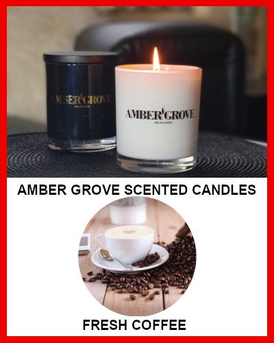 Gifts Actually - Amber Grove Soy Wax Candle - Fresh Coffee Fragrance