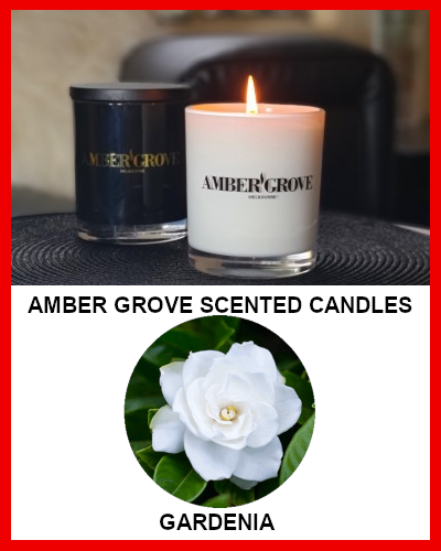 Gifts Actually - Amber Grove Soy Wax Candle - Gardenia Fragrance