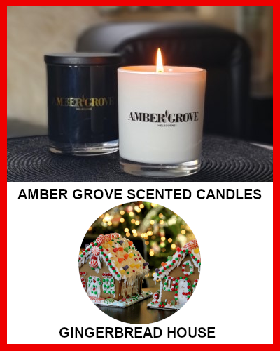 Gifts Actually - Amber Grove Soy Wax Candle - Gingerbread House