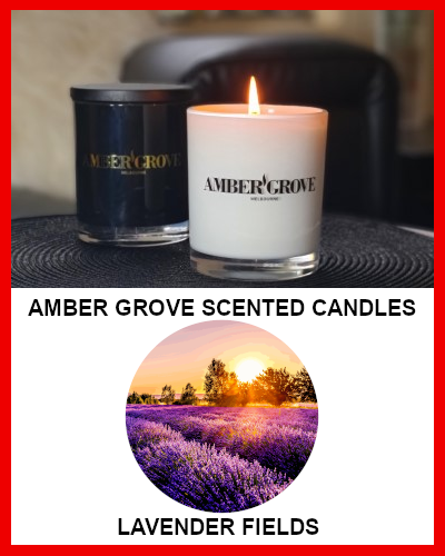 Gifts Actually - Amber Grove Soy Wax Candle - Lavender Fields Fragrance