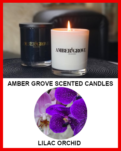 Gifts Actually - Amber Grove Soy Wax Candle - Lilac & Orchid Fragrance