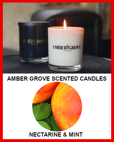 Gifts Actually - Amber Grove Soy Wax Candle - Nectarine and Mint