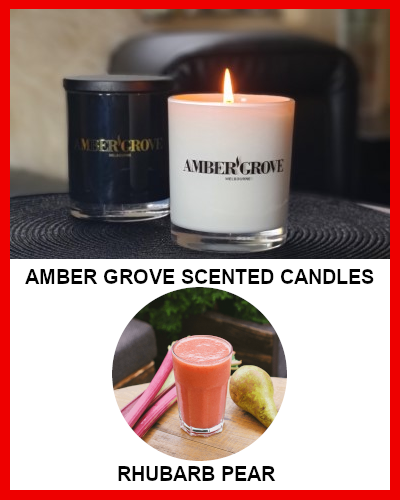 Gifts Actually - Amber Grove Soy Wax Candle - Rhubarb Pear