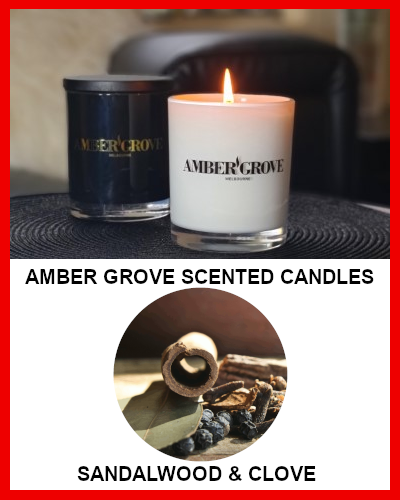 Gifts Actually - Amber Grove Soy Wax Candle - Sandalwood & Clove Fragrance